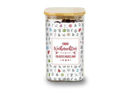 Geschenkset / Präsenteset: Lindor Team-Glas Frohe Weihnachten mit 35 Lindt Lindorkugeln Werbeartikel