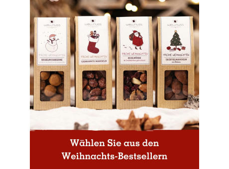 Geschenkkarton mit Glühwein- & Lebkuchengewürz und gebrannten Mandeln  bedrucken