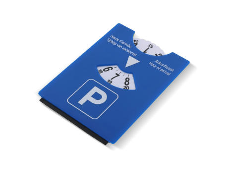 Product image Parkscheibe mit Eiskratzer blau oder grün Werbeartikel