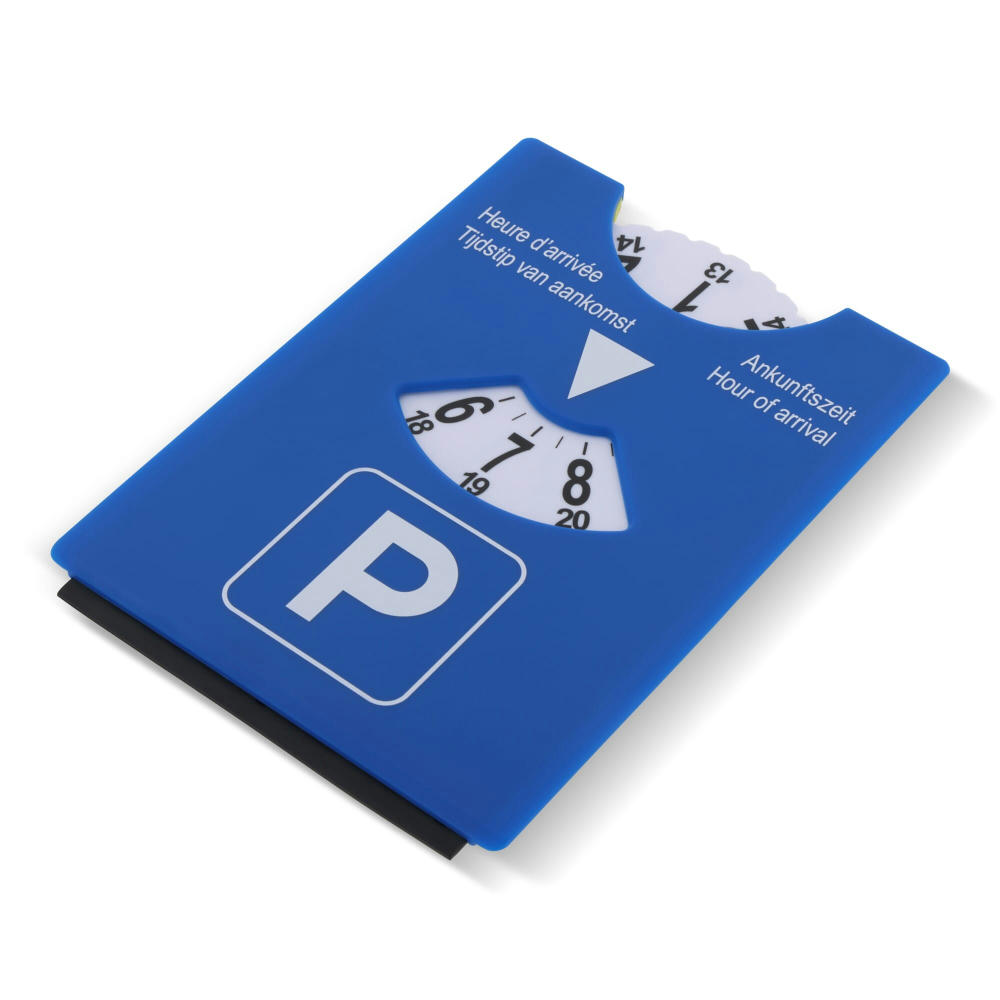 Product image Parkscheibe mit Eiskratzer blau oder grün Werbeartikel