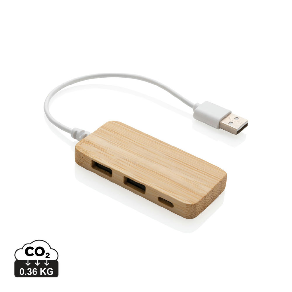 Product image Bambus-Hub mit Type-C Werbeartikel