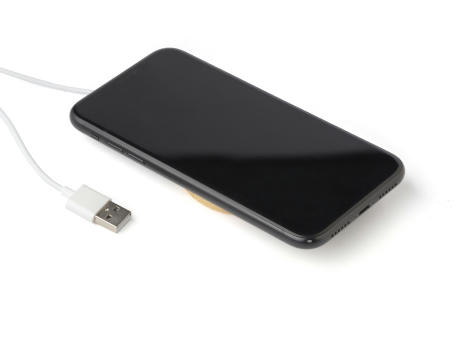 Wireless-Ladegerät aus Bambus Riaz Werbeartikel