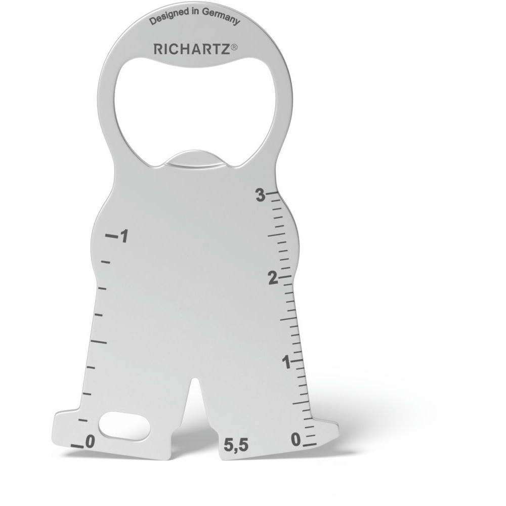 RICHARTZ Einkaufswagenlöser karl: Einkaufswagenlöser in Figurform mit Flaschenöffner und Lineal – Werbeartikel mit Ihrem Logo