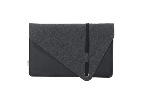 Recycled Felt & Apple Leather Laptop Sleeve 15/16" Werbeartikel