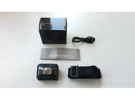 Aufladbare LED Stirnleuchte mit Sensorfunktion "Sensor Head Light Charge 125 L" Werbeartikel