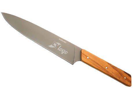 Chef Messer 'Stavanger', Olivenholz Werbeartikel