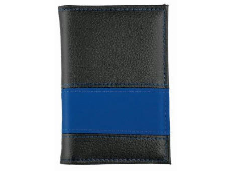 CreativDesign® Ausweistasche "LookPlus" schwarz/blau Werbeartikel