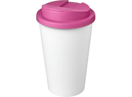 Americano® Eco 350 ml recycelter Becher mit auslaufsicherem Deckel bedrucken