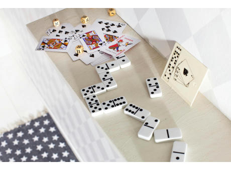 Karten und Würfelspiel in Holzbox Myriam Werbeartikel