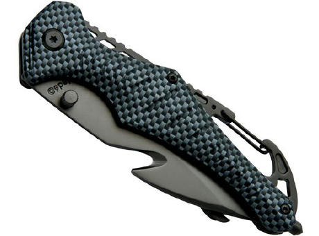 Rettungsmesser 'Emergency', Kohlefaseroptik Werbeartikel