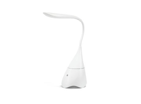 Product image GRAHAME. Tragbare Schreibtischlampe mit Lautsprecher und 5 Stunden Akkulaufzeit aus Recyceltes ABS (100% rABS) Werbeartikel