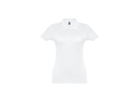 THC EVE WH. Kurzarm-Poloshirt mit Gürtel für Damen aus kardierter Baumwolle bedrucken