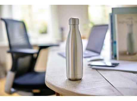 Doppelwandige Trinkflasche aus Edelstahl Lombok Werbeartikel