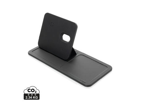 Swiss Peak 3-in-1- Wireless-Charging Desk-Tray aus RCS rPU Werbeartikel