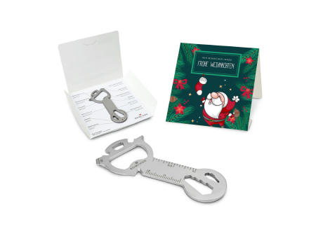 Geschenkartikel: ROMINOX® Key Tool Truck / LKW (22 Funktionen) im Motiv-Mäppchen Frohe Weihnachten Werbeartikel
