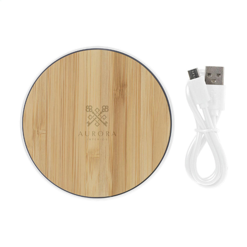 Bamboo 10W Wireless Charger Schnelladegerät Werbeartikel