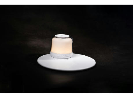 AMBIENT Wireless Charger, Stimmungslicht und Lautsprecher Werbeartikel