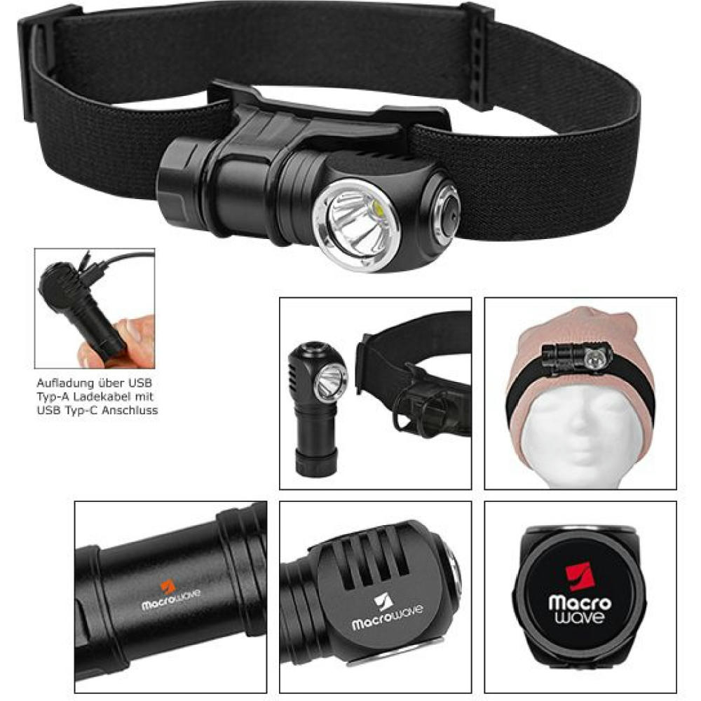 Product image Aufladbare LED Stirn-/Taschenleuchte "Compact Head Light 500 L" Werbeartikel