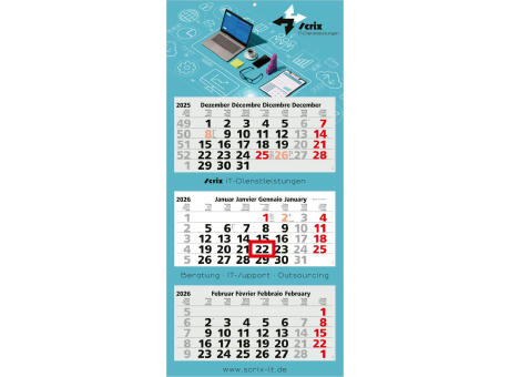 3-Monatskalender Maxi Light 3 Bestseller (Mehrblock) Werbeartikel
