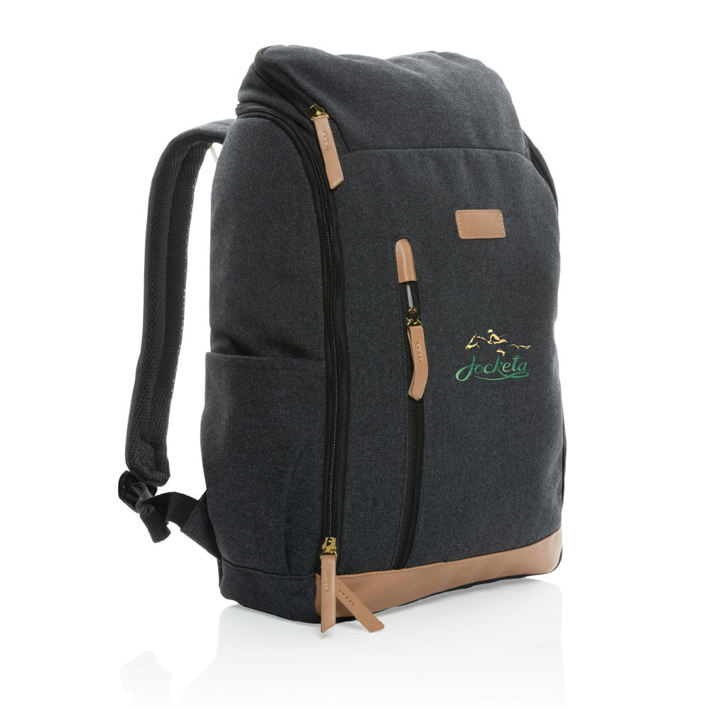 Impact AWARE™ 16 oz. r recyceltem canvas 15" Laptop-Rucksack Werbeartikel
