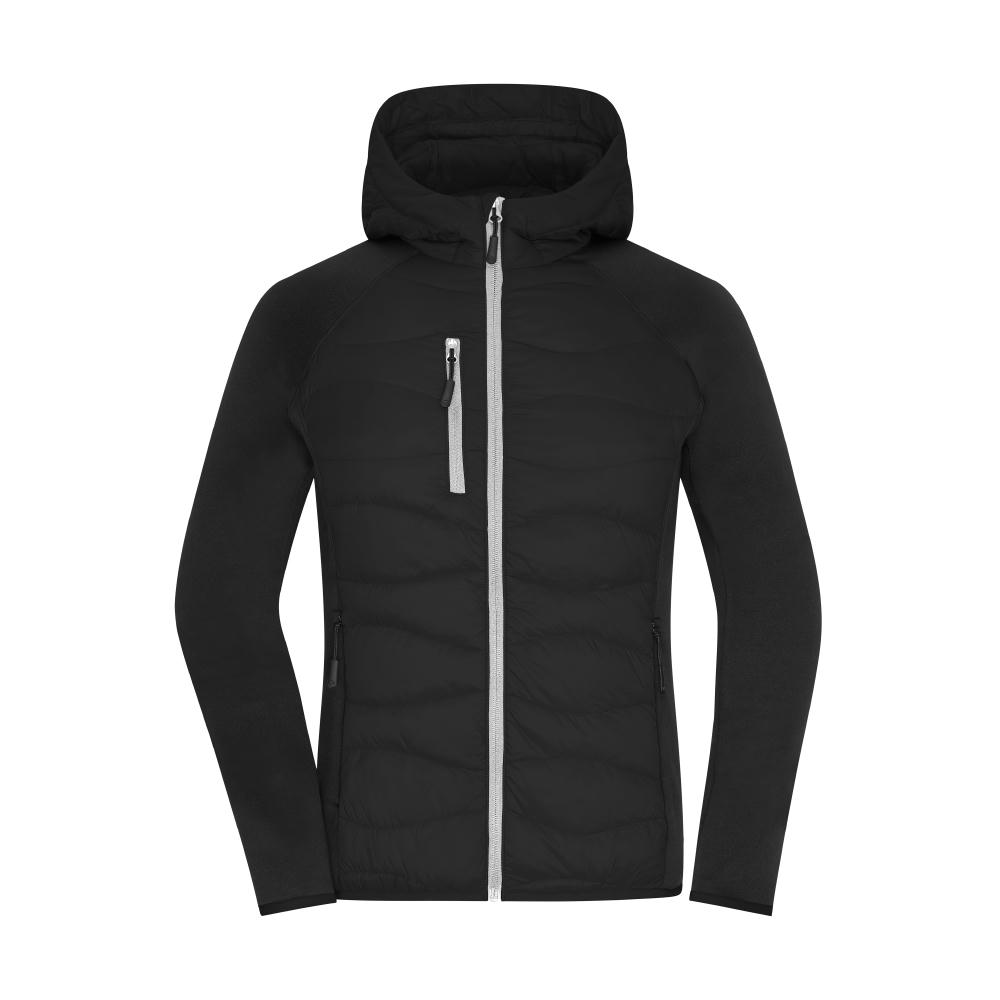 Ladies' Hybrid Jacket - Sportliche Jacke mit Kapuze im attraktiven Materialmix Werbeartikel