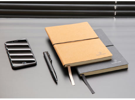 A5 Notizbuch aus GRS recyceltem Leder bedrucken