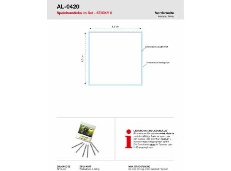 Speichensticks STICKY 8, silber reflektierend Werbeartikel