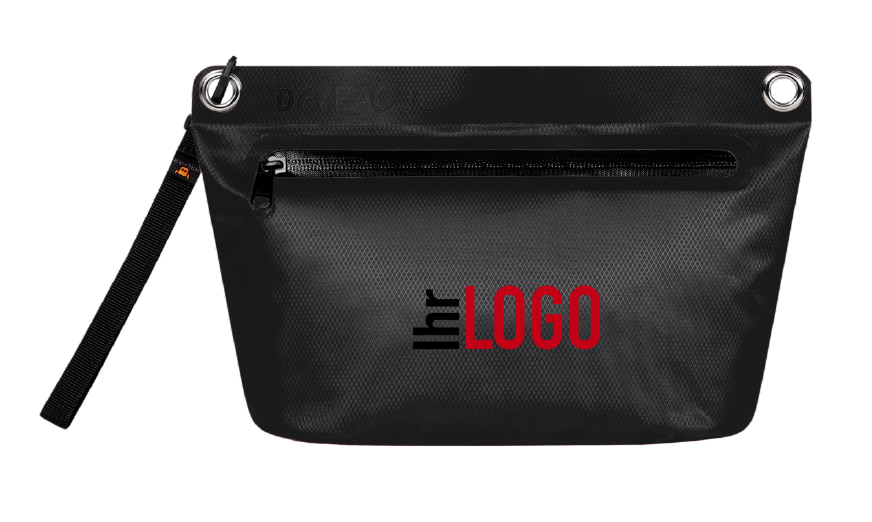 Halfar Reißverschluss Tasche Drybag in Schwarz als Werbeartikel – wasserdichte Tasche mit Logo bedrucken für Outdoor und Reisen