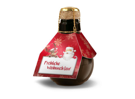 Geschenkset / Präsenteset: Kleinste Sektflasche: Fröhliche Weihnachten Werbeartikel