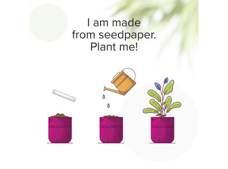 Seed Paper Bookmark Lesezeichen Werbeartikel