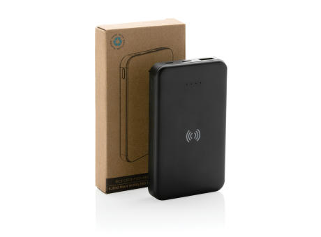 5.000mAh 5W Wireless Powerbank aus RCS recyceltem Kunststoff bedrucken