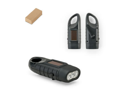 SOLARKY. Kompakte 0.5 W ABS-Taschenlampe mit 3 weißen LEDs mit 90 Lumen Werbeartikel