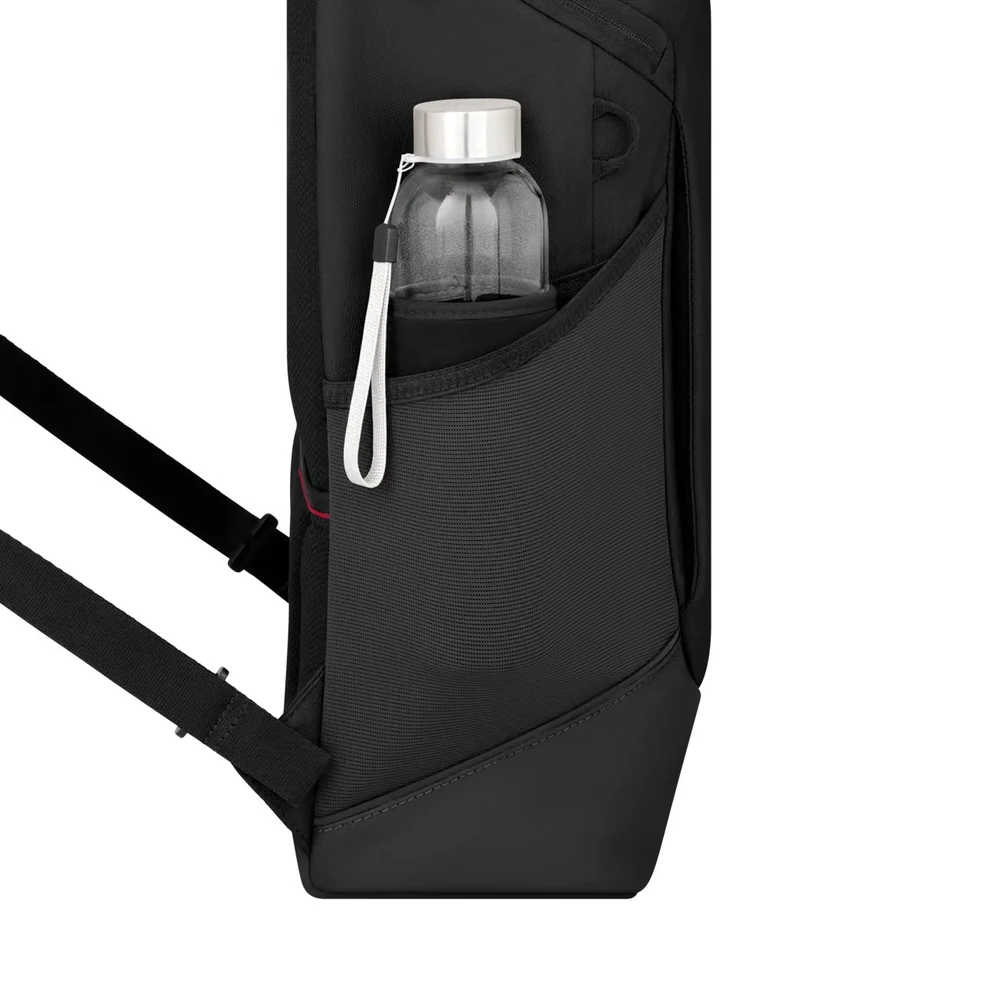 Victorinox Altmont Modern Commuter Backpack Schwarz, elastische Flaschentasche an der Seite – Alltagsbegleiter mit Logo