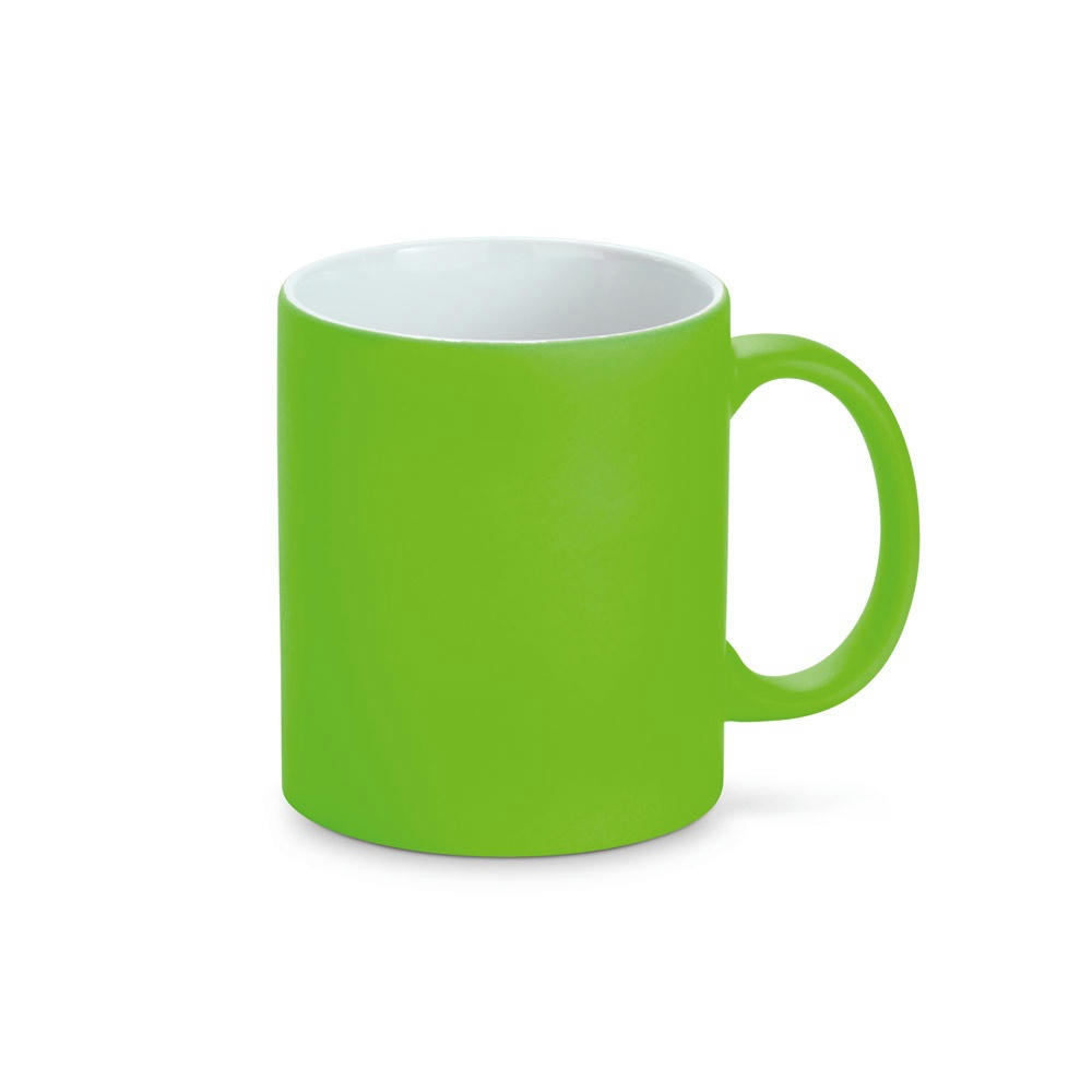 LYNCH. Keramikbecher 350 ml mit neonfarbener Oberfläche Werbeartikel