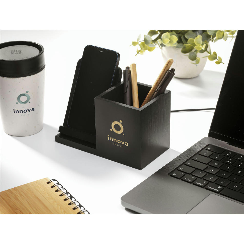 Bamboo Boss 15W Ladestation/Stifthalter Werbeartikel