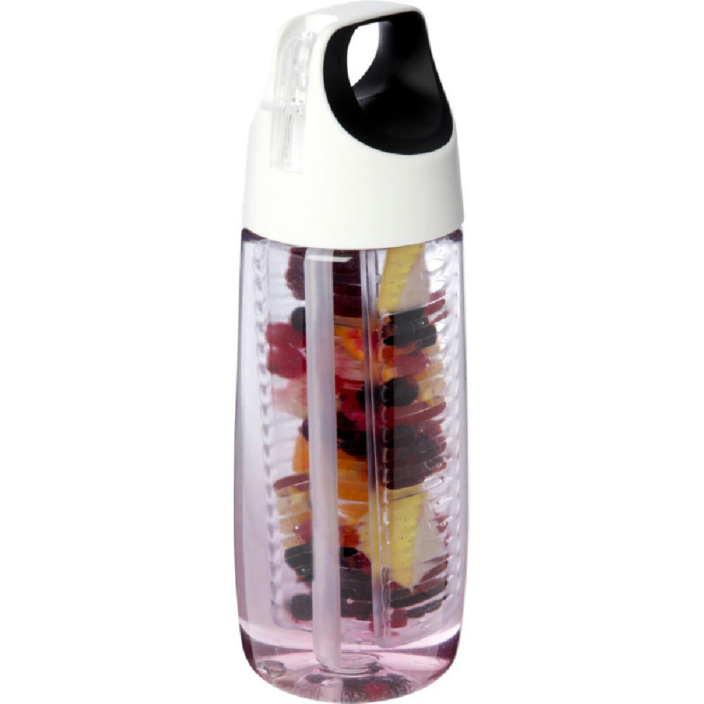 Product image HydroFruit 700 ml Sportflasche aus recyceltem Kunststoff mit Klappdeckel und Trinkhalm Werbeartikel