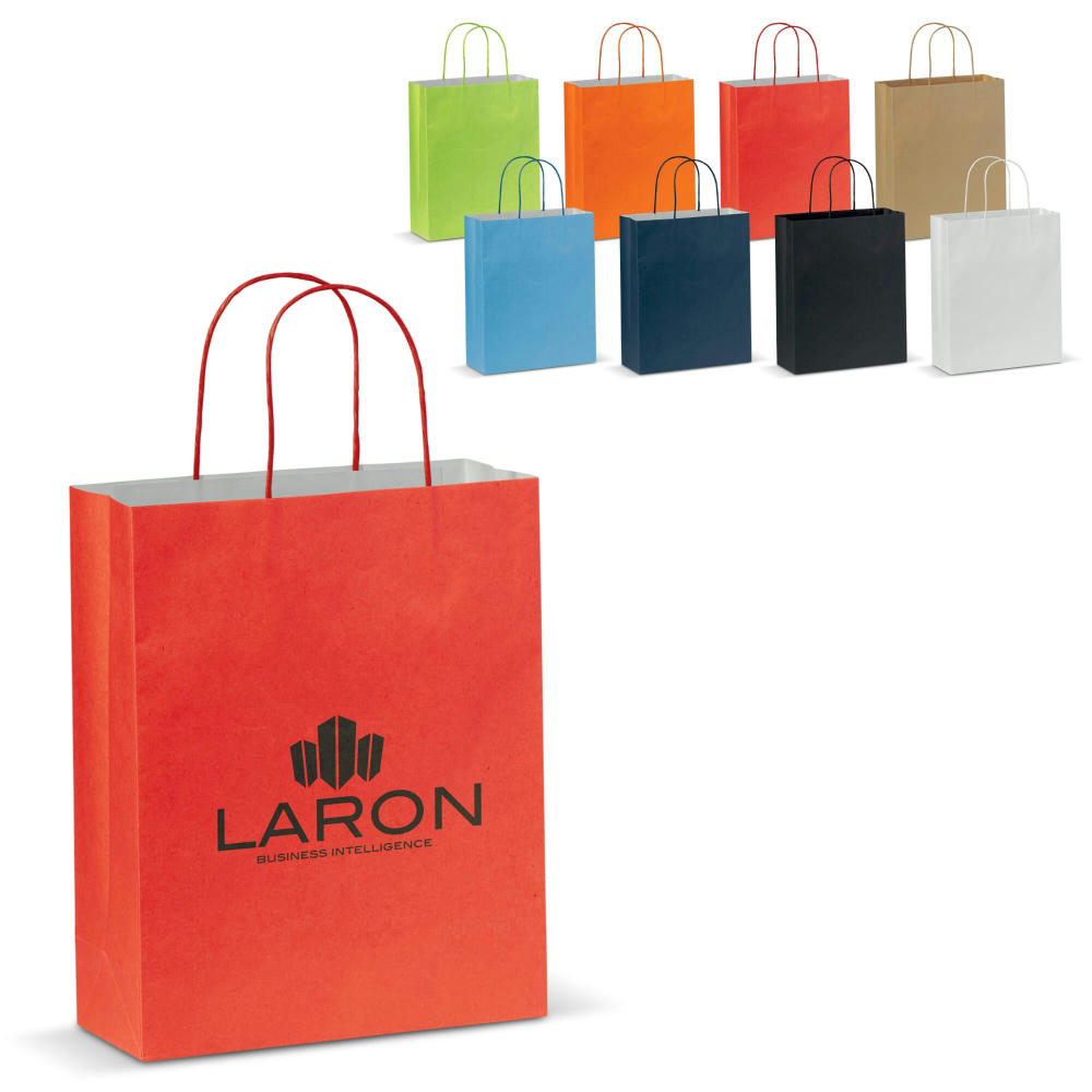 Product image Mittlere Papiertasche im Eco Look 120g/m² Werbeartikel