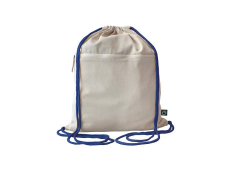 Product image Fairtrade Baumwollrucksack Toni, Kordelfarbe nature bedrucken