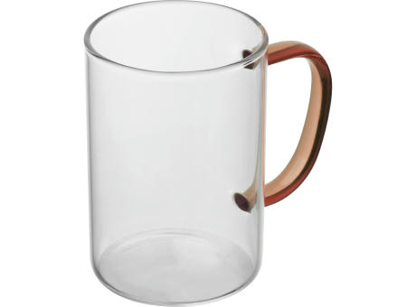 Product image Glastasse mit farbigem Henkel, 250ml bedrucken