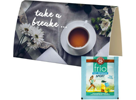 Product image Beuteltee Sport, Apfel-Zitrone + Magnesium (Kalt-Aufguss), ca. 2,5g, Werbekarte A6 gefaltet Werbeartikel