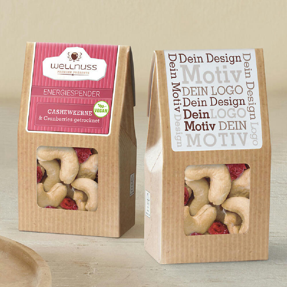 Product image Cranberries und Cashewkerne in der Mini-Faltschachtel Werbeartikel