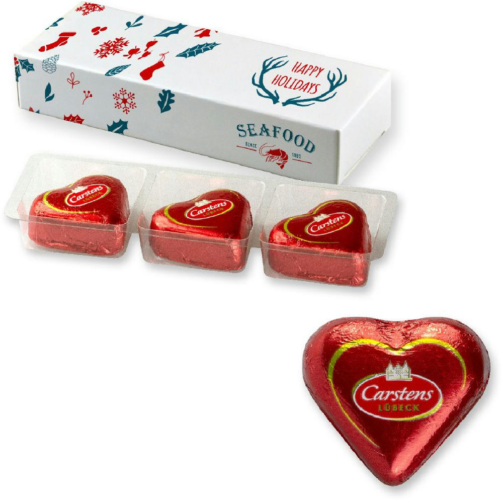 Product image Lübecker Marzipanherzen, ca. 36g, Faltschachtel Werbeartikel