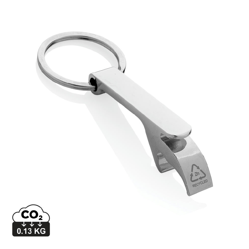 Product image Flaschenöffner & Schlüsselband aus RCS rec. Zinklegierung Werbeartikel
