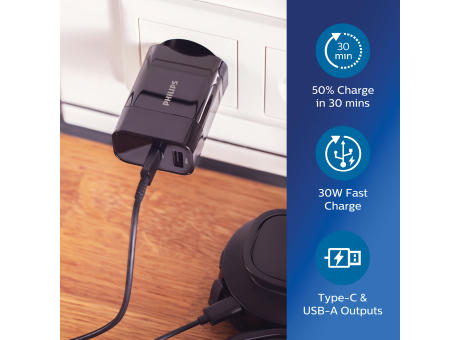 Philips Ultra Fast PD Wall-Charger Werbeartikel