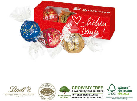 Product image LINDT LINDOR PRÄSENT, 3ER Werbeartikel