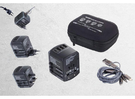 TROIKA Reiseadapter-Set TROIKA WORLD TRAVEL ADAPTER Werbeartikel