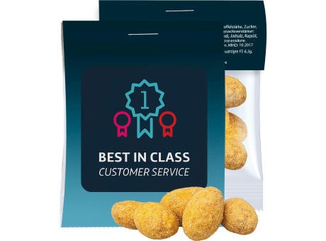 Erdnüsse Barbecue, ca. 10g, Express Midi-Tüte mit Werbereiter Werbeartikel