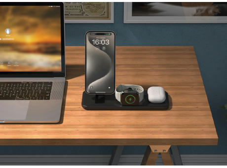 Urban Vitamin Torrance 3-in-1 15W-RCS-Magnetladegerät Werbeartikel