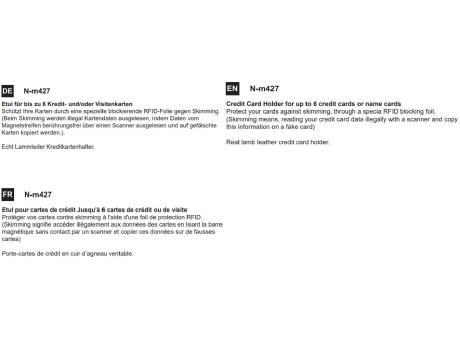 Kompaktes RFID Leder-Etui mit Geldscheinklammer und Kartenfächern bedrucken