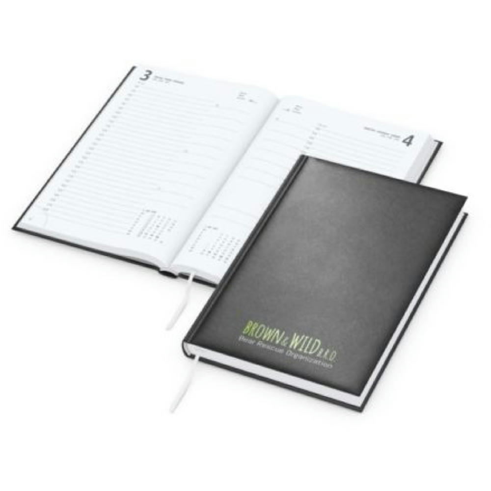 Tageskalender Advance EXPRESS Mo.–So. je 1 Seite Kunstleder-Hardcover Werbeartikel
